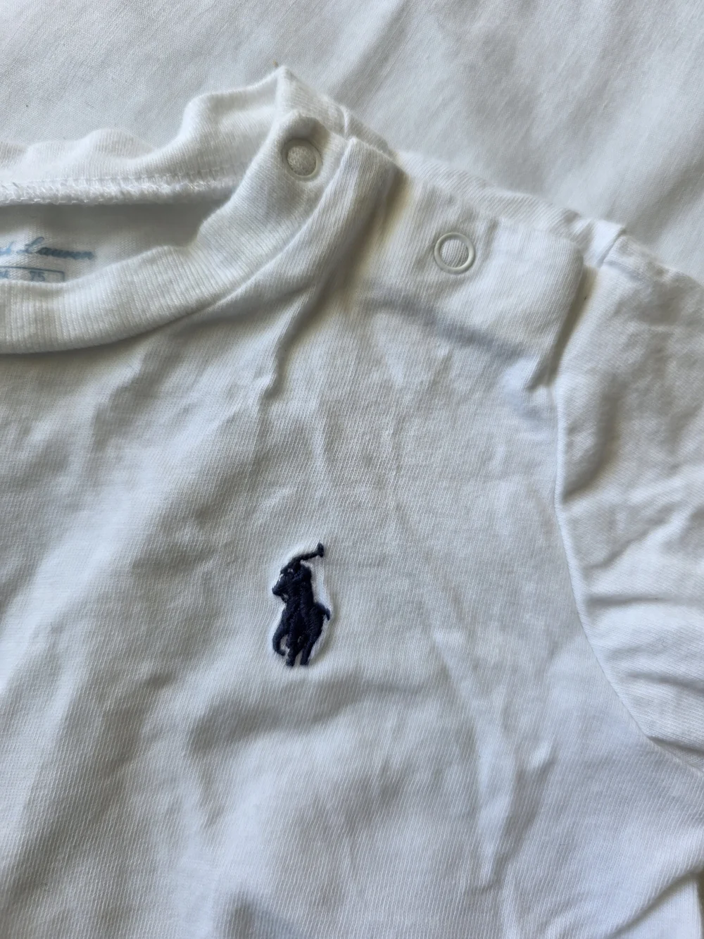 Ralph Lauren White Short Sleeve Tee with Navy Pony